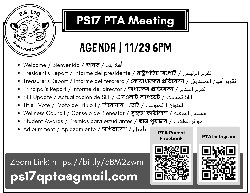 PTA MEETING FLYER WITH QR CODE